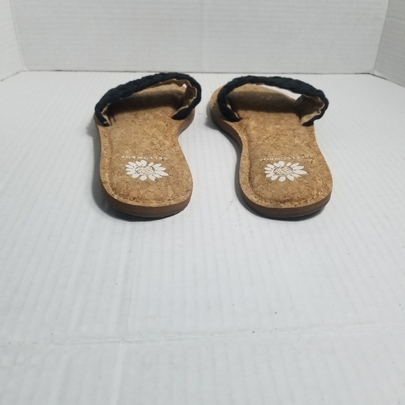 Yellow Box Black Woven Sandals - Picture 6 of 13